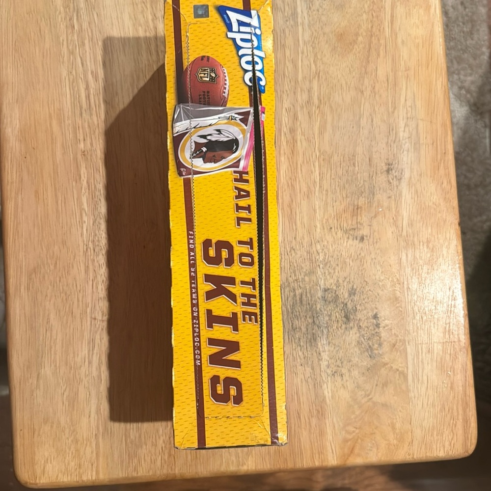 Ziplock Fan Pack Series - Washington Redskins - 20 Storage Gallon Slider Bags